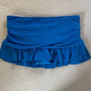 La Blanca Ruffled Swim Skirt Turquoise Size 8 . #LBOIG91. NWT Old Stock